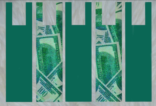 Green Money X Solid Dark Green Mane Bags Set of 5