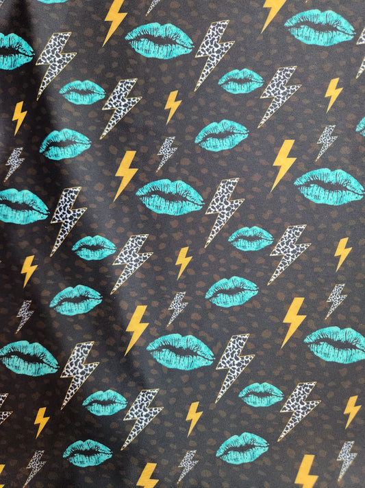 Teal Lips Tail Bag