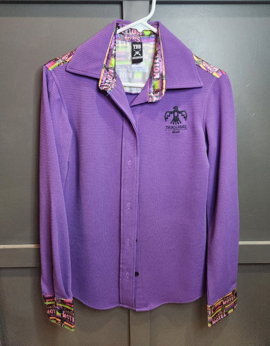 Thunderbird Rodeo Shirt Purple with siesta motel Size Small