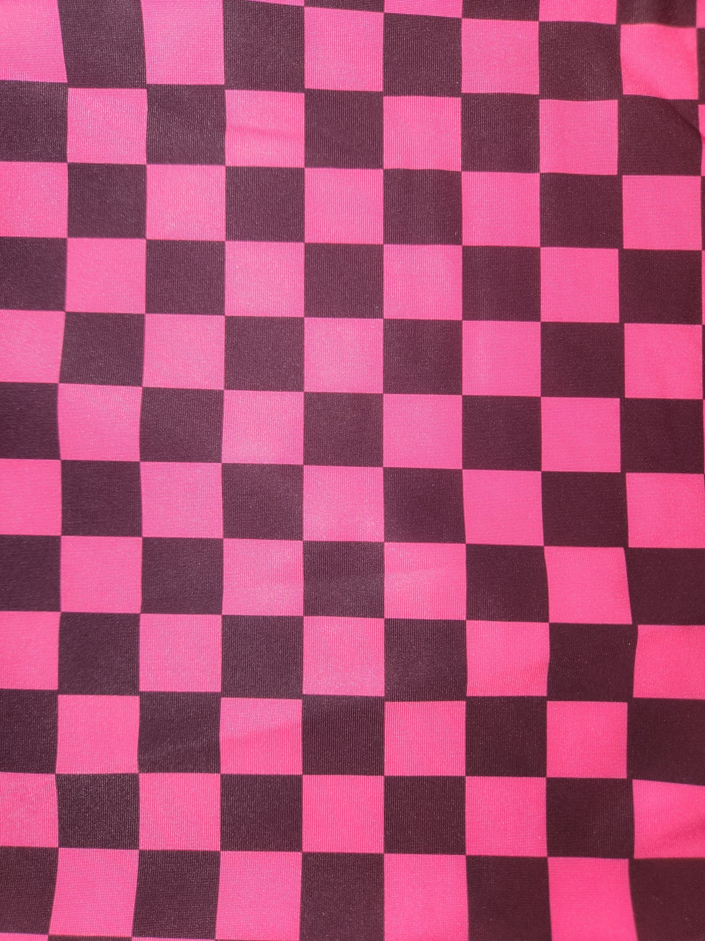 Pink Black Checker Tail Bag