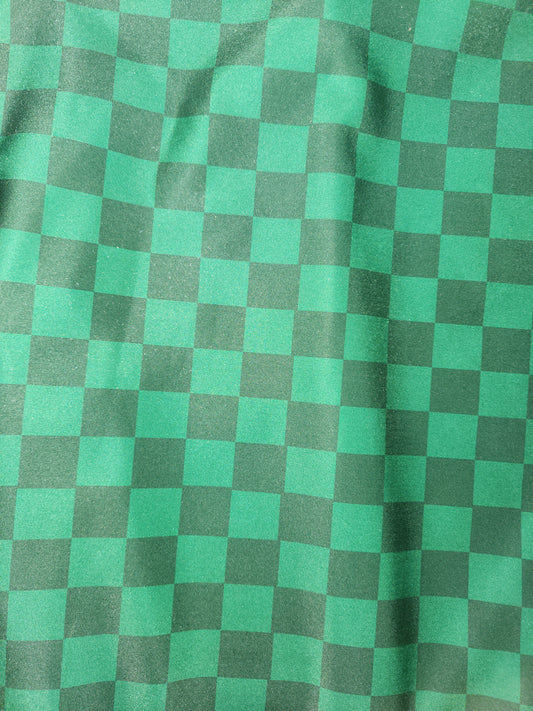 Green Checkered Tail Bag