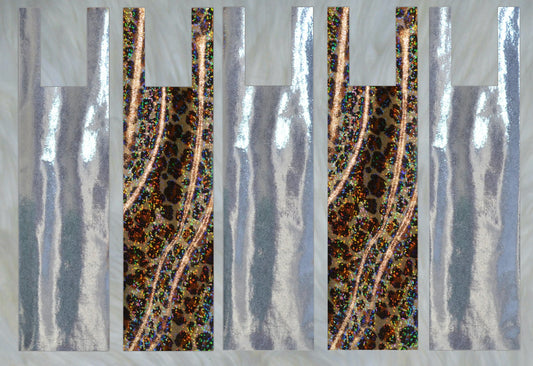 Cheetah Holographic X Silver Shimmer Mane Bags Set of 5