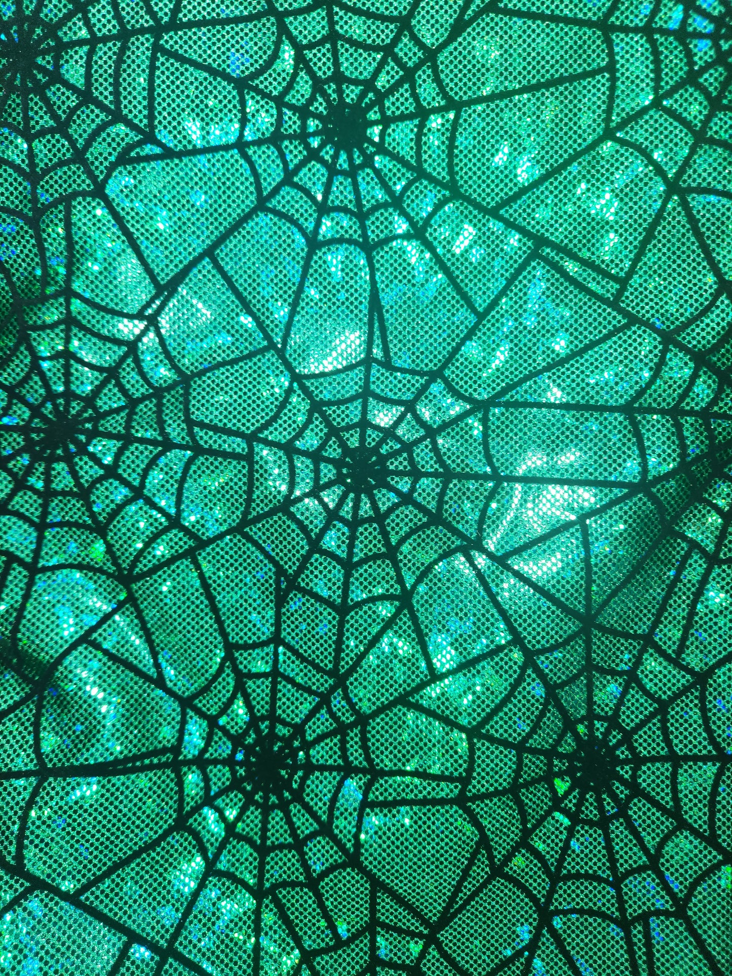 Green Spiderweb Tail Bag Holographic