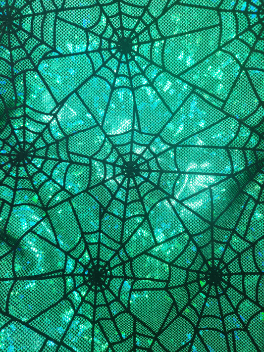 Green Spiderweb Tail Bag Holographic