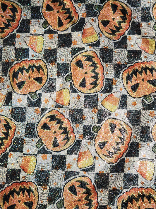 Pumpkin Jack O Lantern Holographic Tail Bag