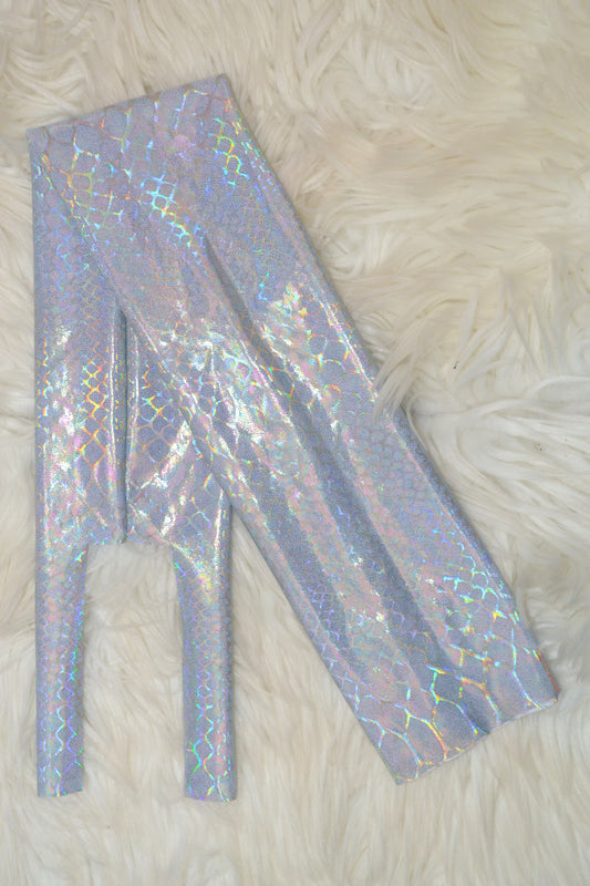 White Gator Holographic Tail Bag